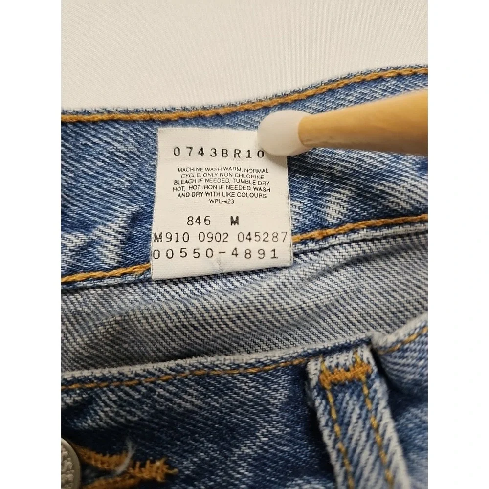 Levi's 550 Mens Blue Relaxed Tapered Vintage Denim Jeans Fading Stained Sz 36x30
